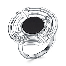 Кольцо из серебра с ониксом