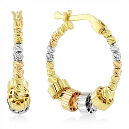 Серьги золотые конго