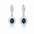 Серьги из белого золота с сапфирами 3,08 ct