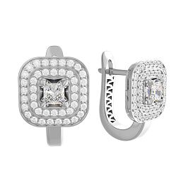 Серьги из белого золота с бриллиантами 0,318 ct