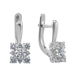 Серьги из белого золота с бриллиантами 0,51 ct