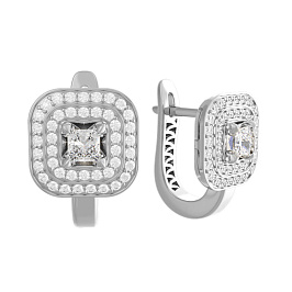 Серьги из белого золота с бриллиантами 0,318 ct
