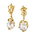 Серьги из желтого золота с жемчугом