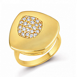 Кольцо из золота с фианитами