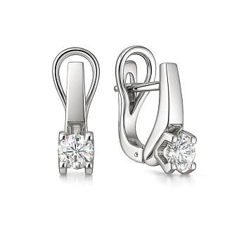Серьги из белого золота с бриллиантами 0,47 ct