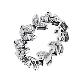 Кольцо из белого золота с бриллиантами