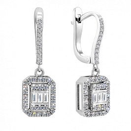 Серьги золотые с бриллиантами