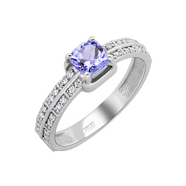 Кольцо из белого золота с танзанитом 0,659 ct