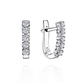 Серьги из белого золота с бриллиантами