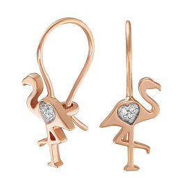 Серьги из розового золота