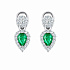 Серьги из белого золота с изумрудами 1,27 ct