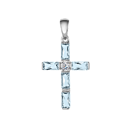 Крест из белого золота