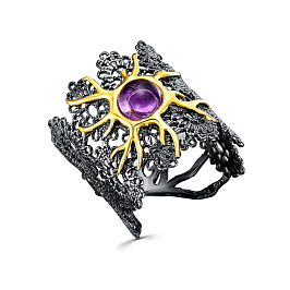 Кольцо из серебра с аметистом