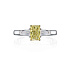 Кольцо из белого золота с фантазийным бриллиантом 0,86 ct