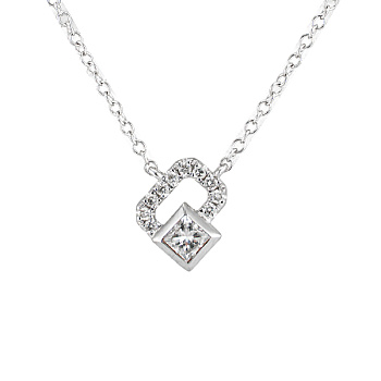 Колье из белого золота с бриллиантами 0,137 ct