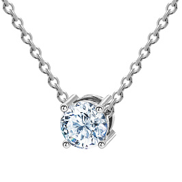 Колье DANAYA  из белого золота с бриллиантом 0,9 ct