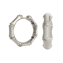 Серьги из белого золота с бриллиантами