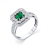 Кольцо из белого золота с изумрудами 0,377 ct