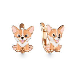 Серьги из розового серебра