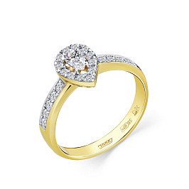Кольцо из золота с бриллиантами 0,191 ct