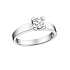 Кольцо из белого золота с бриллиантом 0,24 ct