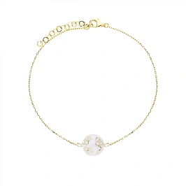 Золотой Браслет с эмалью (18.0-21.0)