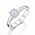 Кольцо из белого золота с бриллиантами 0,82 ct