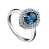 Кольцо из белого золота с топазом 1,32 ct