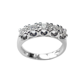Кольцо из белого золота с бриллиантами