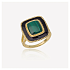 Кольцо из желтого серебра с малахитом