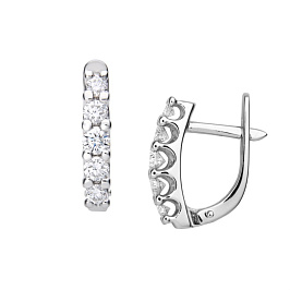 Серьги из белого золота