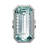 Кольцо из белого золота с аквамарином 31,89 ct