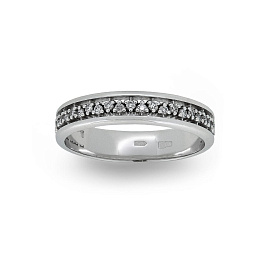 Кольцо из белого золота с бриллиантами