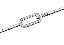 Браслет из белого золота с бриллиантами