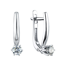 Серьги из белого золота с бриллиантами 0,538 ct