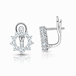 Серьги из белого золота