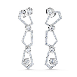 Серьги ALROSA  из белого золота