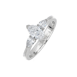 Кольцо из белого золота с бриллиантами 0,7 ct