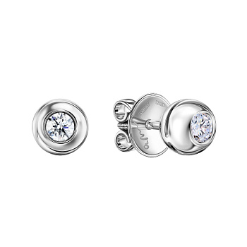 Серьги из белого золота с бриллиантами 0,346 ct