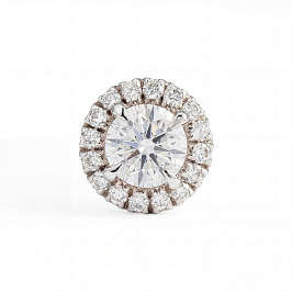 Серьги DANAYA  из белого золота с бриллиантами 1,4 ct