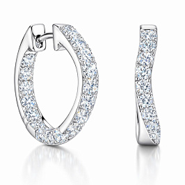 Серьги ALROSA  из белого золота