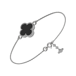 Браслет из белого золота с ониксом 1,63 ct