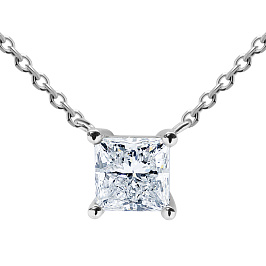 Колье DANAYA  из белого золота с бриллиантом 0,5 ct