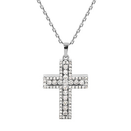 Крест из белого золота