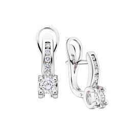 Серьги из белого золота с бриллиантами 0,56 ct