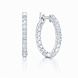 Серьги из белого золота