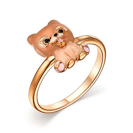 Кольцо из розового серебра