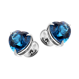 Серьги из белого золота с топазами 5,37 ct