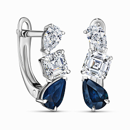 Серьги ALROSA  из белого золота