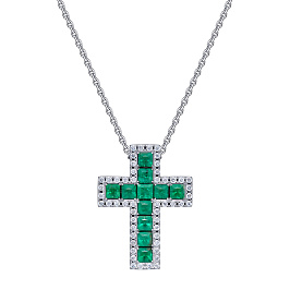 Крест из белого золота